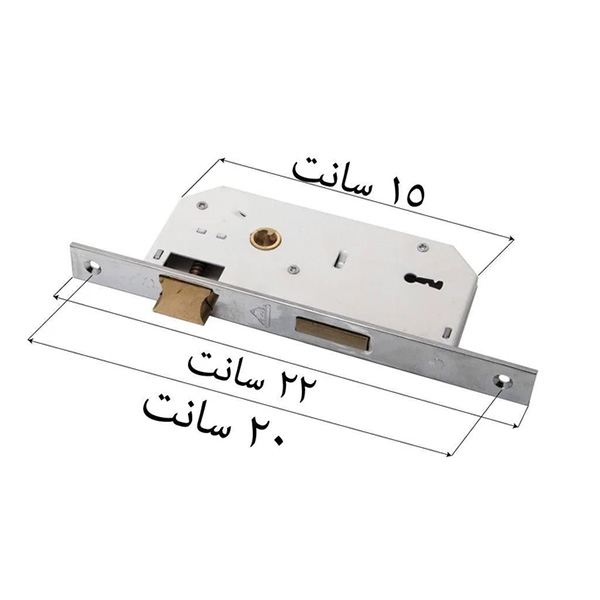 ابعاد قفل درب کلیدی دلتا